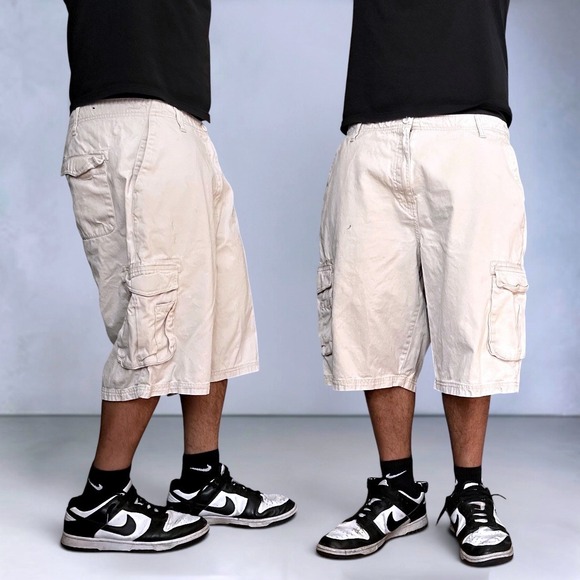 burnside Other - Burnside Khaki Cargo Shorts Skater Baggy Y2K Retro Tan Size 36